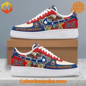 The unisex Lynyrd Skynyrd 60 Years Anniversary Nike Air Force Shoes is designed to keep you moving in style