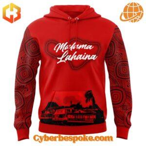 Unique 3D-designed Malama Lahaina Utah Utes Football Hoodie, blending artistic visuals with everyday wear.