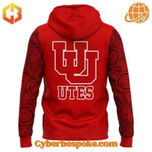 Unique 3D-designed Malama Lahaina Utah Utes Football Hoodie, blending artistic visuals with everyday wear.