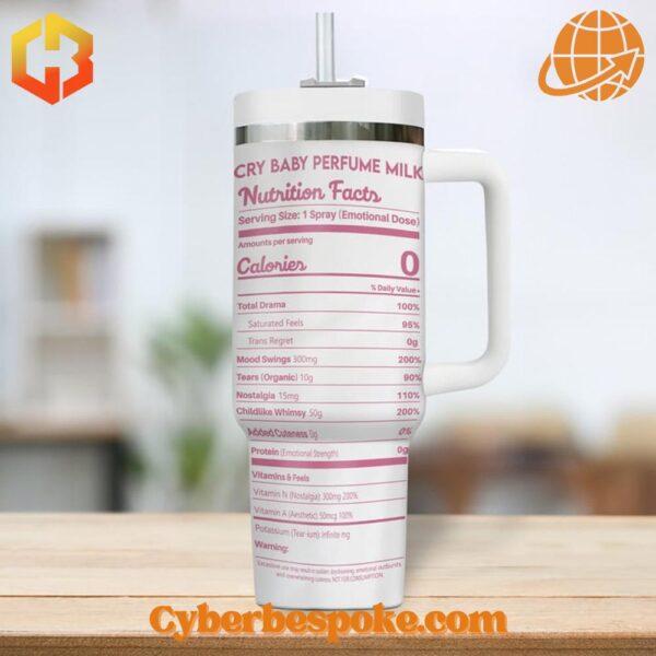 Melanie Martinez Cry Baby Nutrition Facts Tumbler Oz – keeps drinks hot or cold for hours with a stylish design