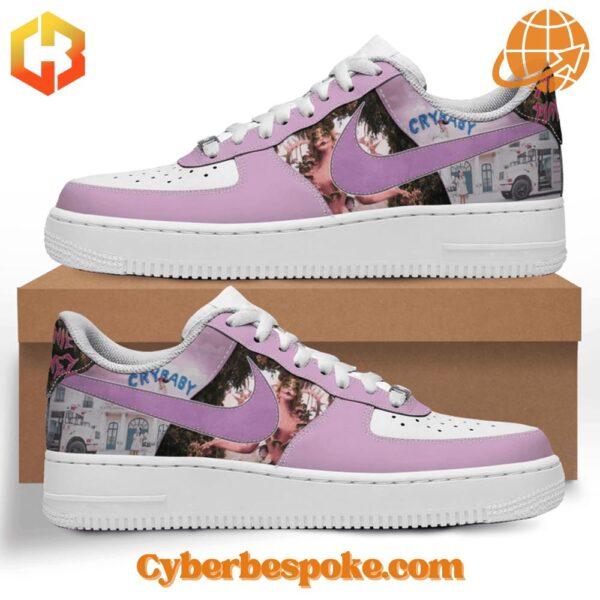 The unisex Melanie Martinez Cry Baby Purple Nike Air Force Shoes is designed to keep you moving in style