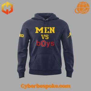 Unique 3D-designed Michigan Wolverines Men Vs Boys Hoodie, blending artistic visuals with everyday wear.