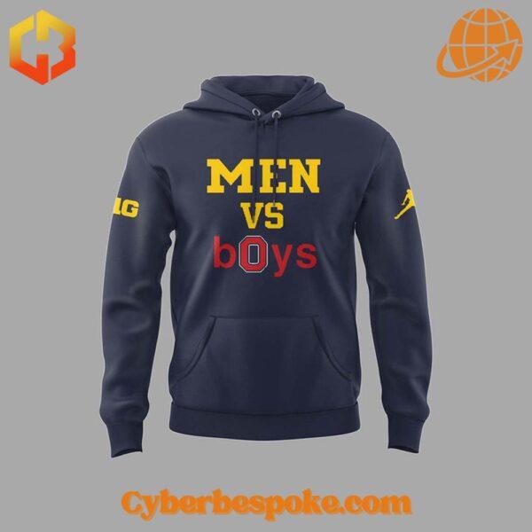 Unique 3D-designed Michigan Wolverines Men Vs Boys Hoodie, blending artistic visuals with everyday wear.