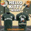 Milwaukee Bucks Hello Kitty Night Shirt promotional image with green shirts and basketball elements.