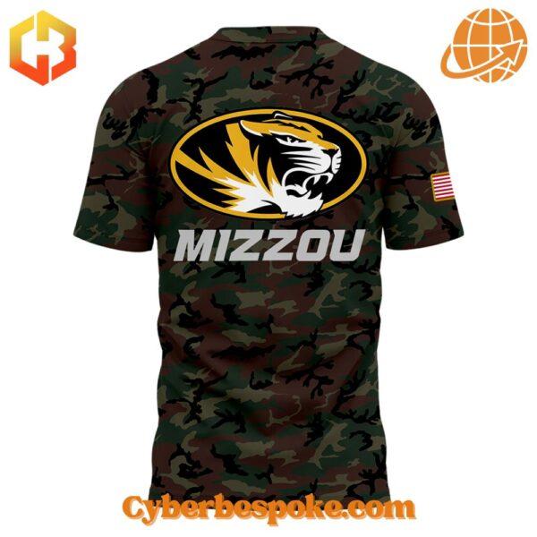 Unique Missouri Tigers Military Appreciation Camo Shirt featuring immersive 3D designs that redefine casual wear.