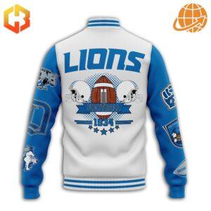 Customizable Detroit Lions jacket front detail