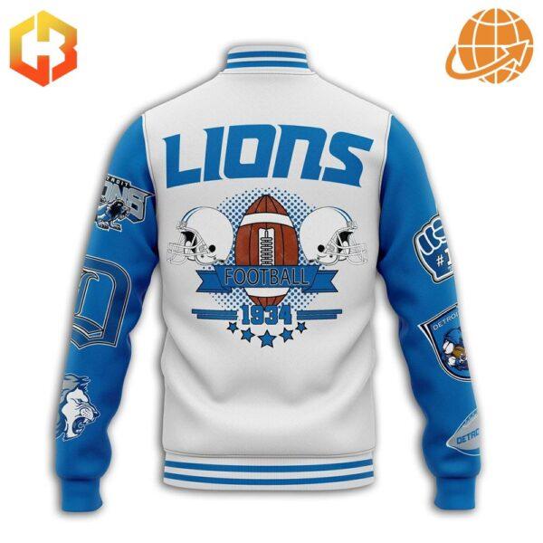 Customizable Detroit Lions jacket front detail