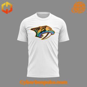 Unique Nashville Predators Pride Parade Shirt featuring immersive 3D designs that redefine casual wear.