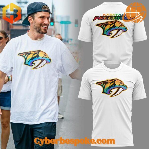 Unique Nashville Predators Pride Parade Shirt featuring immersive 3D designs that redefine casual wear.