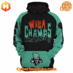 Front view of New York Liberty 2024 WNBA Finals Champions Premium Hoodie.