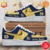 Notre Dame Fighting Irish navy and gold Nike Air Force shoes