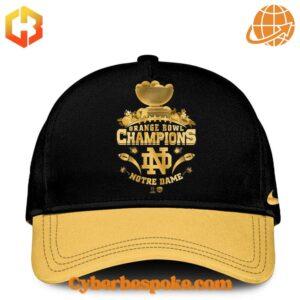 Notre Dame Fighting Irish Orange Bowl Champions cap with team logo and championship year