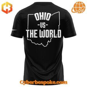 Unique 3D-designed Ohio State Buckeyes Against The World Shirt, blending artistic visuals with everyday wear.