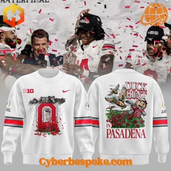 Unique Ohio State Buckeyes Champions Rose Bowl Game Sweatshirt featuring immersive 3D designs that redefine casual wear.