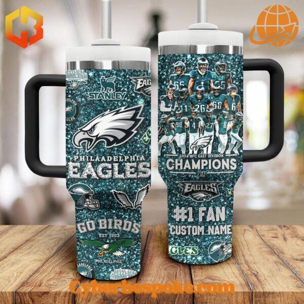 Philadelphia Eagles Champions # Fan Custom Tumbler Oz – keeps drinks hot or cold for hours with a stylish design