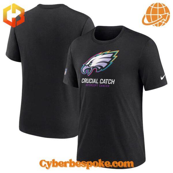 Philadelphia Eagles NFL Crucial Catch T-Shirt front and back view.