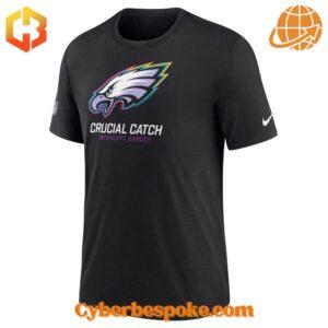 Close-up of Philadelphia Eagles NFL Crucial Catch T-Shirt front design.