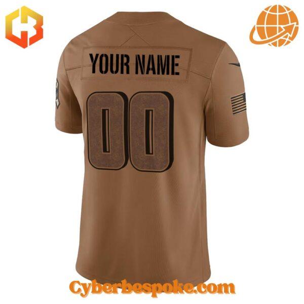 Custom Philadelphia Eagles brown football jersey with team logo and personalized details