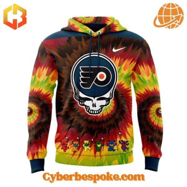 Unisex Philadelphia Flyers Grateful Dead Night Hoodie made from premium fabrics, perfect for layering.