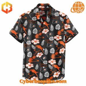 Unisex Philadelphia Flyers Margaritaville Night Hawaiian Shirt made from premium fabrics, perfect for layering.