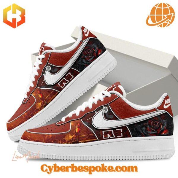 Unisex Rammstein Band Rose Nike Air Force Shoes sneakers designed for bold moves and everyday comfort.