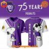 Reading Royals 75th Anniversary Peanuts baseball jersey with Snoopy design