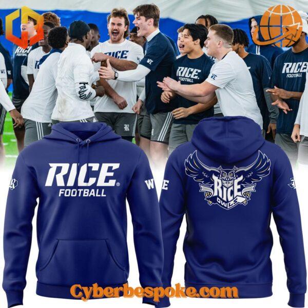 Unisex Rice Owls Football Limited Hoodie made from premium fabrics, perfect for layering.