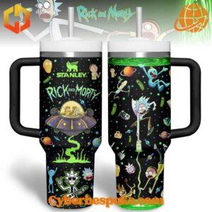 Rick And Morty Stanley Tumbler with colorful space-themed design