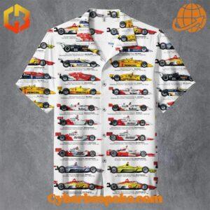 A vibrant Roger Penske Indy Winners Version Hawaiian Shirt, designed for unisex, Short-sleeved