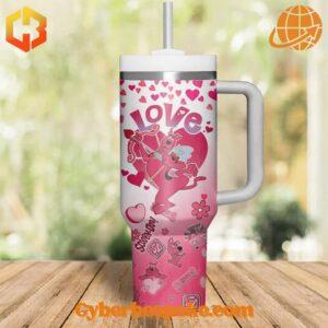 Stylish Scooby Doo Cupid Love Vanlentine Stanley Tumbler tumbler, designed to keep drinks at the perfect temperature all day