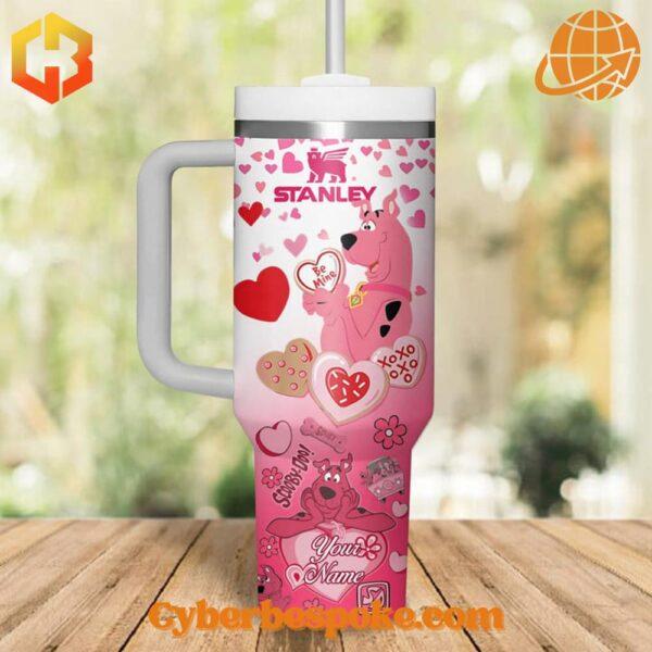 Stylish Scooby Doo Cupid Love Vanlentine Stanley Tumbler tumbler, designed to keep drinks at the perfect temperature all day