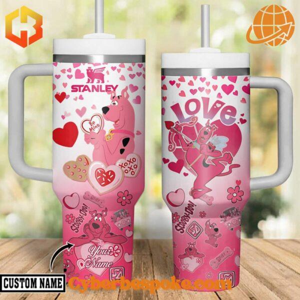 Stylish Scooby Doo Cupid Love Vanlentine Stanley Tumbler tumbler, designed to keep drinks at the perfect temperature all day