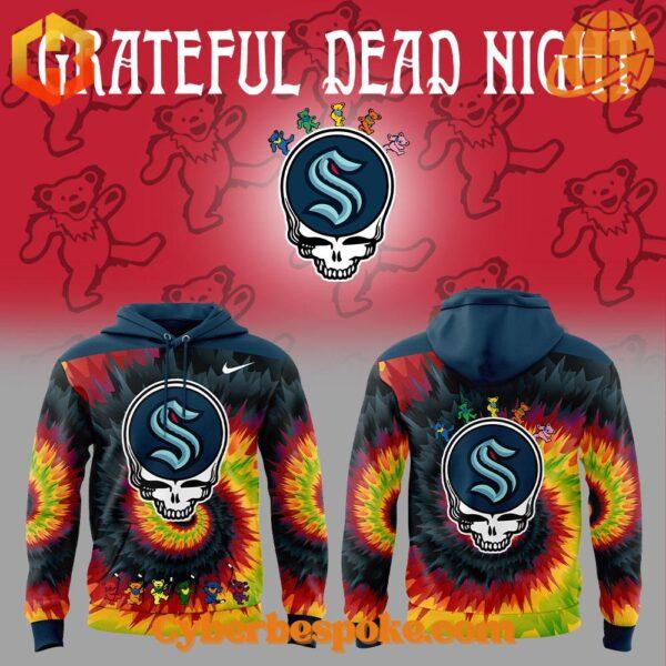 Unisex Seattle Kraken Grateful Dead Night Hoodie made from premium fabrics, perfect for layering.