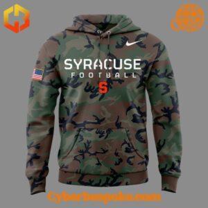 Unique Syracuse Orange Military Appreciation Camo Hoodie featuring immersive 3D designs that redefine casual wear.