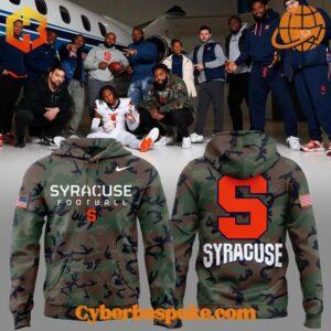 Unique Syracuse Orange Military Appreciation Camo Hoodie featuring immersive 3D designs that redefine casual wear.