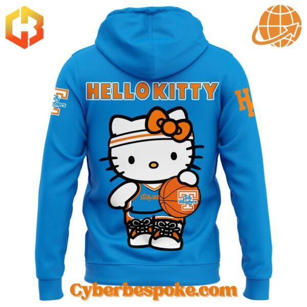 Back view of Tennessee Lady Volunteers Hello Kitty Nike hoodie featuring full Hello Kitty design.