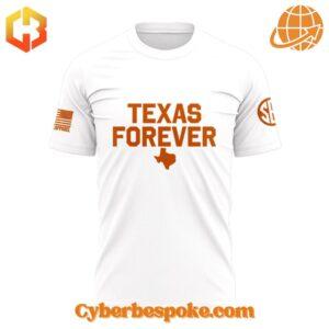 Salute to Service Texas Longhorns shirt with 'Texas Forever' slogan and military-inspired accents