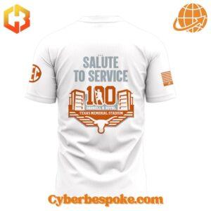 Official Texas Longhorns Salute to Service shirt with a bold 'Texas Forever' graphic