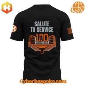 Texas Forever Salute to Service shirt featuring the Longhorns logo and tribute details.