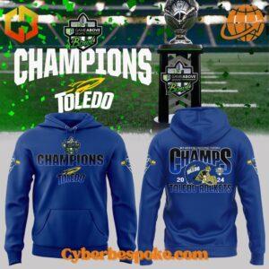 Blue Toledo Rockets Football 2024 GameAbove Sports Bowl Champions Hoodie with 