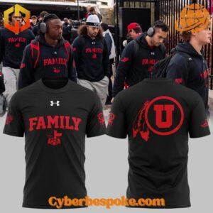 Unique 3D-designed Utah Utes Football Family Shirt, blending artistic visuals with everyday wear.