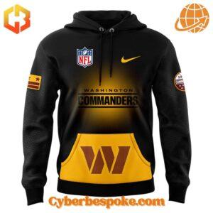 Washington Commanders hoodie in black with bold team logo on the chest.