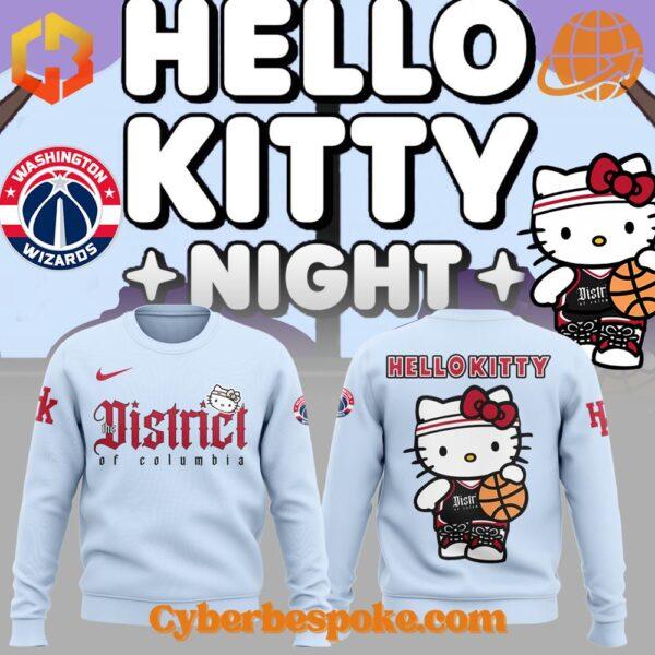 Hello Kitty Night promotional image for Washington Wizards collaboration sweatshirts