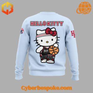 Washington Wizards x Hello Kitty sweatshirt back design with full Hello Kitty character