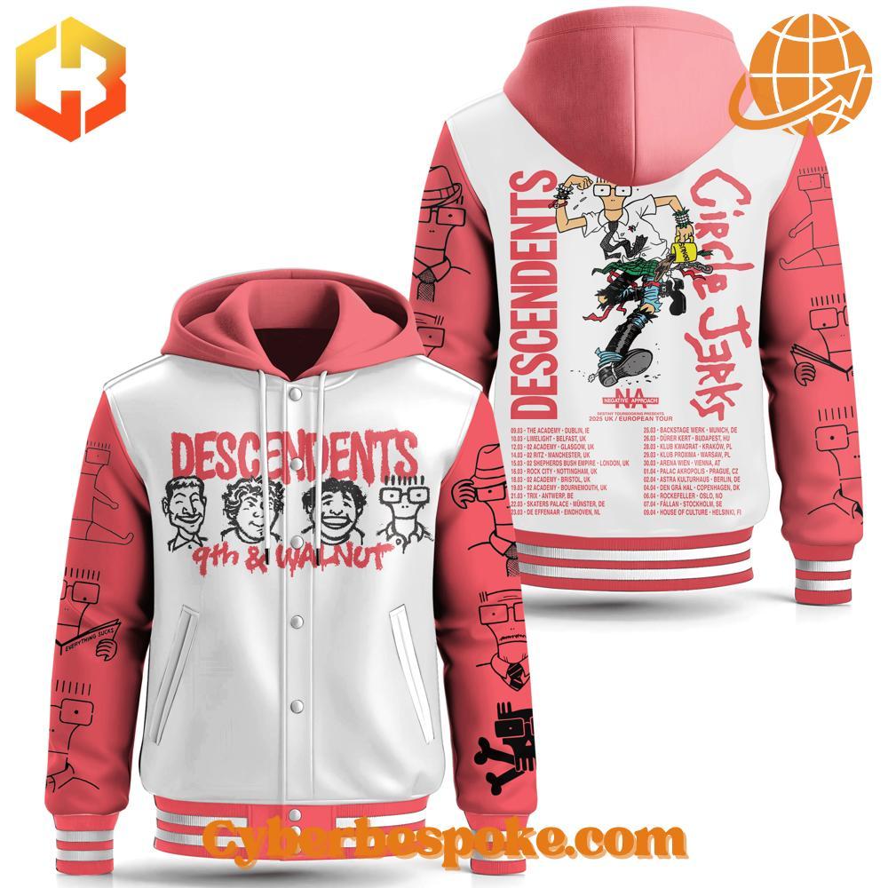 2 9th & Walnut Descendents Baseball Jacket Hoodie The 2 9th & Walnut Descendents Baseball Jacket Hoodie offers premium quality with a modern touch.