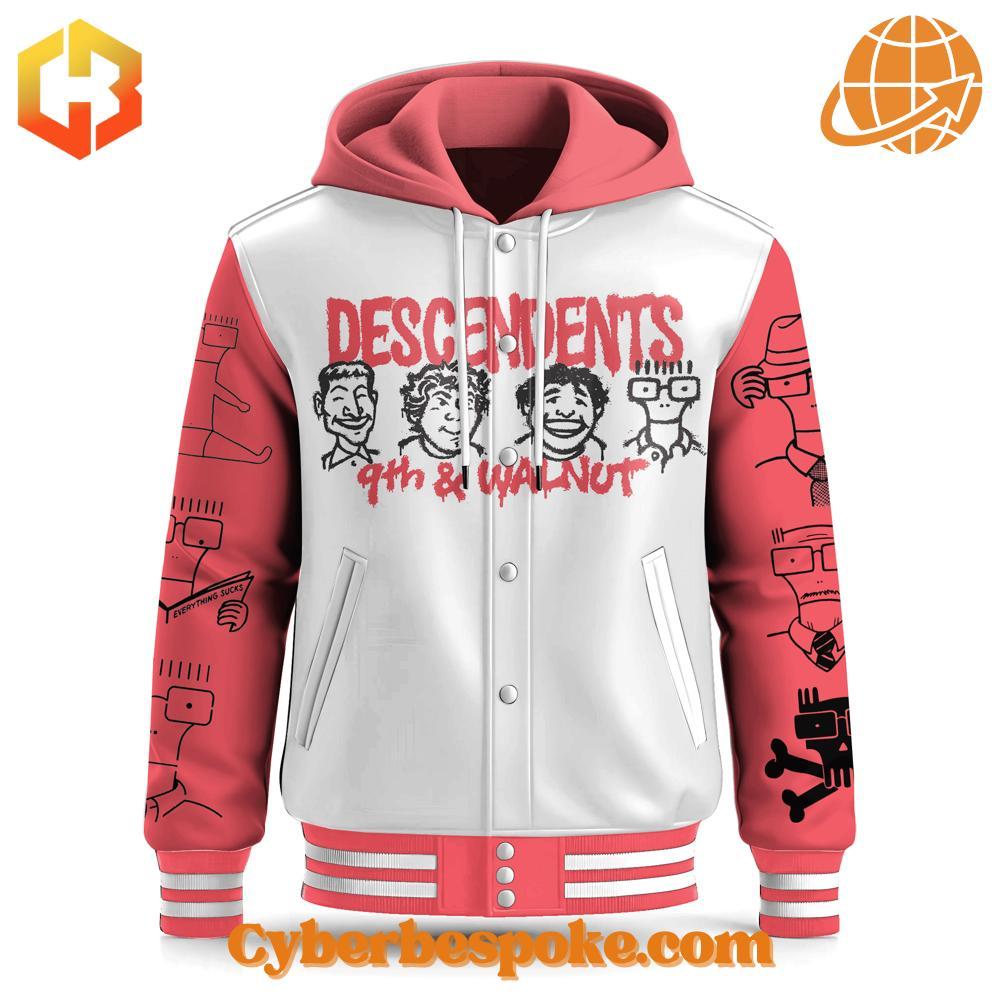 3 9th & Walnut Descendents Baseball Jacket Hoodie The 3 9th & Walnut Descendents Baseball Jacket Hoodie offers premium quality with a modern touch.