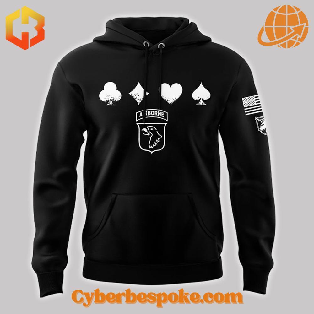 Airborne Army Black Knights Football Hoodie Soft and Classic Style with an Airborne Army Black Knights Football Hoodie