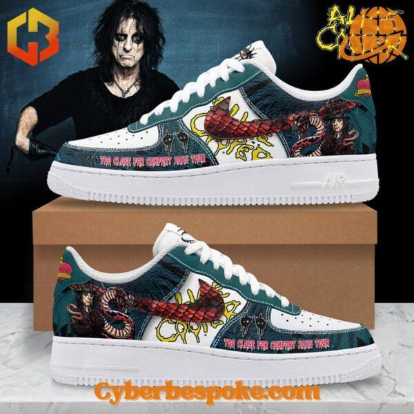 The Alice Cooper Too Close For Comfort Tour Nike Air Force is designed for effortless style and lightweight wearability.