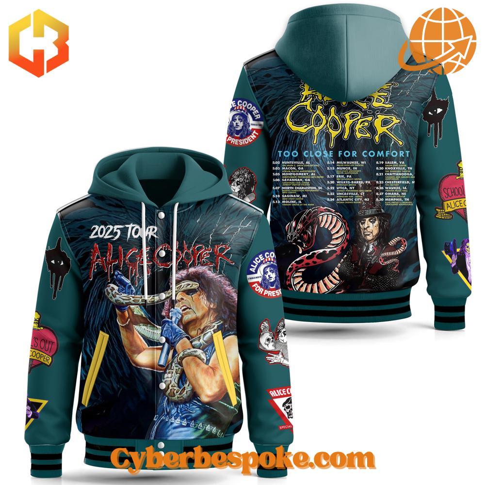 Alice Cooper Tour Baseball Jacket Hoodie Unisex Alice Cooper Tour Baseball Jacket Hoodie simple design, easy to style