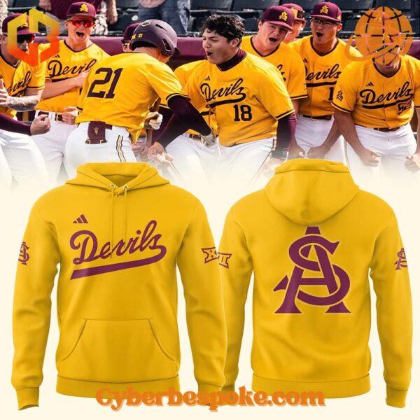 The 1 Arizona Sun Devil Baseball Good As Gold 2025 Hoodie combines a modern fit, premium texture, and breathable comfort